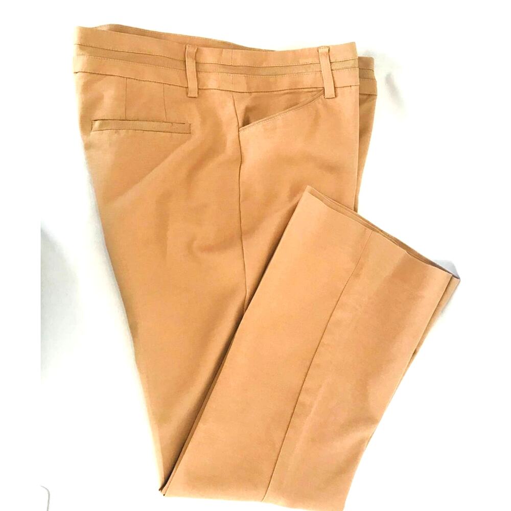 Dialogue MidRise Straight Leg Tan Twill Pants 12